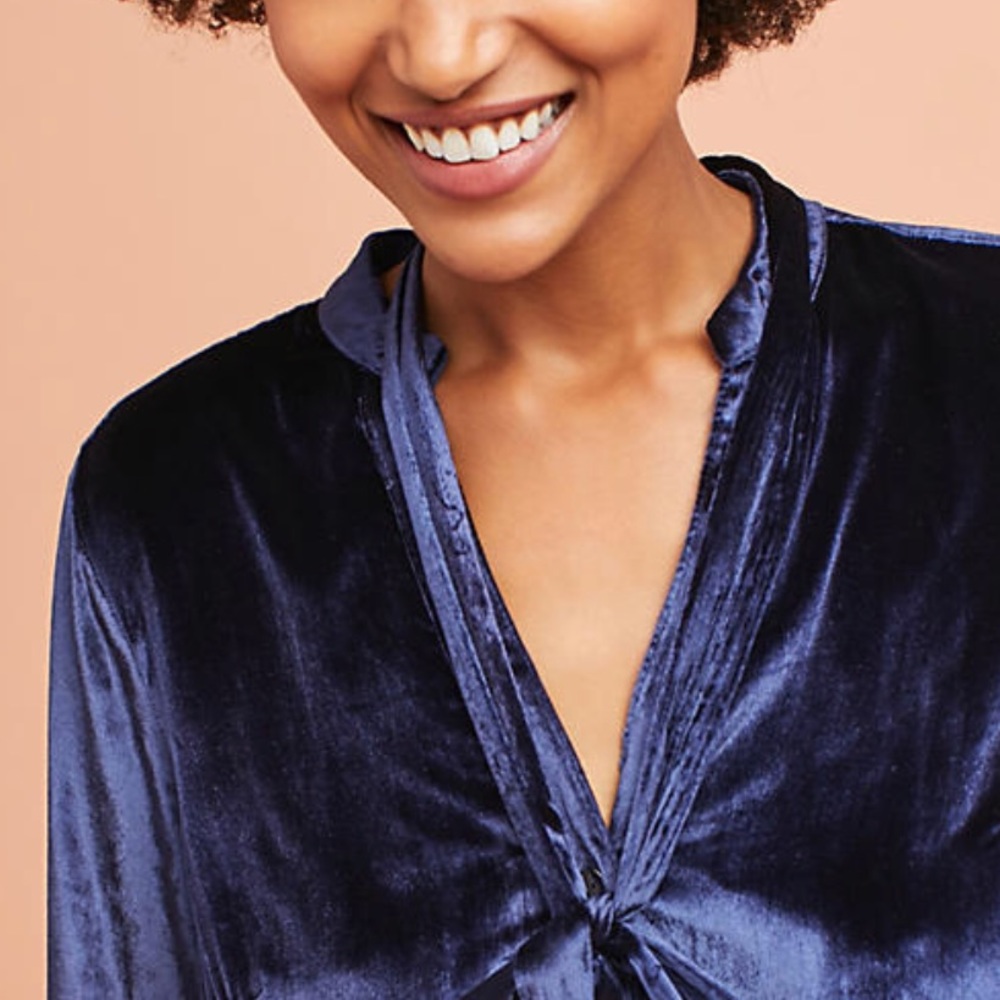 Velvet tunic blouse - Picture 4 of 5